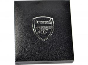 Arsenal Stainless Steel Engraved Crest Dog Tag and Chain