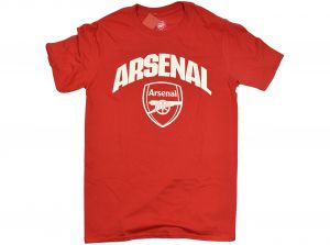 Arsenal Wordmark Crest T-Shirt Adults Red