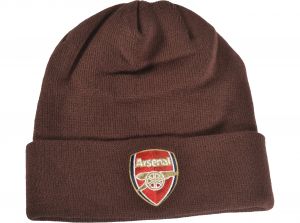 Arsenal Turn Up Cuff Crest Knit Dark Maroon Hat