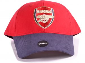 Arsenal Two Tone Crest Red Navy Baseball Cap Youths