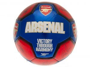 Arsenal Victory Through Harmony Signature Ball Size 5 Red Blue