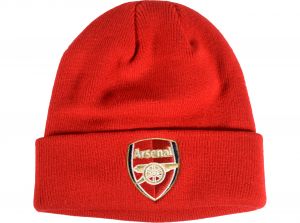Arsenal Youth Turn Up Cuff Crest Knit Red