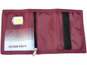 Aston Villa Tri-Fold Wallet Fade Design Burgundy / White