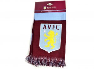 Aston Villa Nero Jacquard Knit Scarf