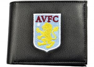 Aston Villa PU Leather Embroidered Bi Fold Wallet