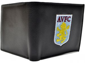 Aston Villa PU Leather Embroidered Bi Fold Wallet