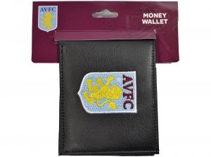 Aston Villa PU Leather Embroidered Bi Fold Wallet