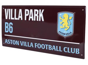 Aston Villa Villa Park B6 Dark Metal Street Sign
