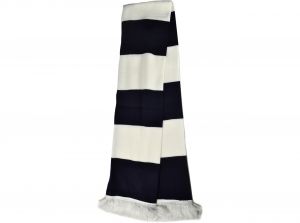 Long John Bar Scarf White Navy