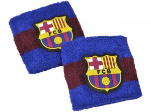 Barcelona Cotton Wristbands Burgundy Blue