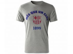 Barcelona Mes Que Un Club T Shirt Grey