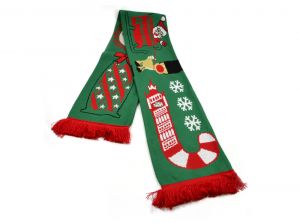 Christmas Scarf Red Bus