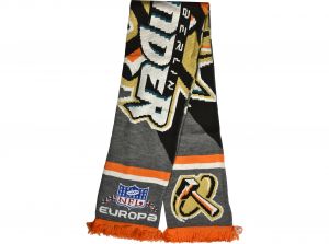 Berlin Thunder ELF Stripe Supporters Scarf Grey Orange Black Teal