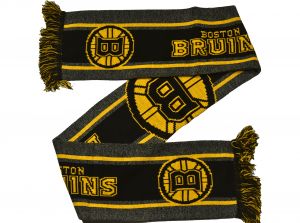 Boston Bruins Big Logo NHL Scarf Grey Black Yellow