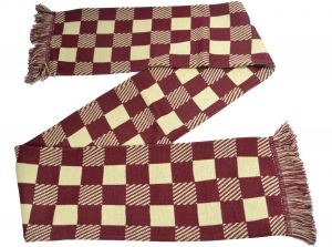Check Fashion Scarf Burgundy