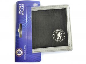 Chelsea Multi Pocket Black Canvas Crest Wallet