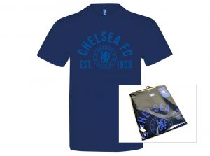Chelsea Established T Shirt Navy Adults Retail Packaging