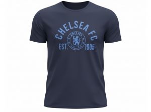 Chelsea Established T Shirt Navy Adults