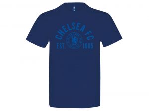 Chelsea Established T Shirt Navy Adults