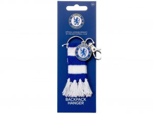 Chelsea FC Blue Stripe Scarf and Crest Backpack Hanger