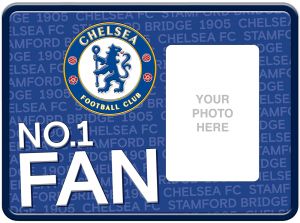 Chelsea FC Embossed Metal No 1 Fan Photo Frame Sign