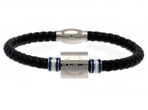 Chelsea Stainless Steel Colour Ring Leather Bracelet