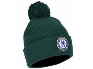 Chelsea Knitted Crest Forest Green Bobble Hat