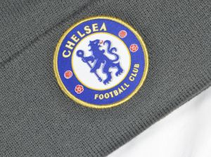 Chelsea Knitted Crest Turn Up Bronx Hat Dark Grey