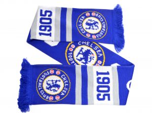 Chelsea Retro Crest Jacquard Knit Scarf