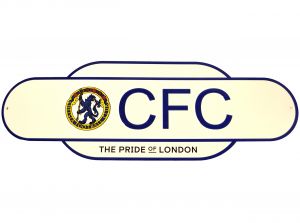 Chelsea Colour Retro Years Metal Street Sign White