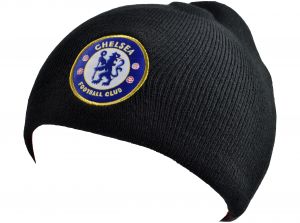 Chelsea Knitted Crest Beanie Black