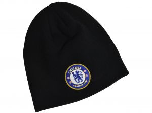 Chelsea Knitted Crest Beanie Black