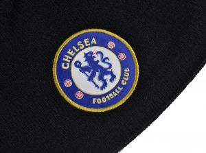 Chelsea Knitted Crest Beanie Black