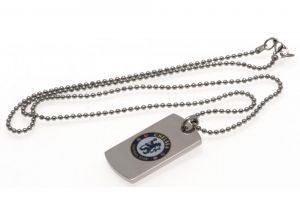 Chelsea Stainless Steel Colour Crest Dog Tag and Chain