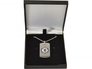 Chelsea Stainless Steel Colour Crest Dog Tag and Chain