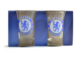 Chelsea Two Pack Home Word Mark Shot Glasses