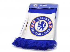 Chelsea Wordmark Tipped Jaquard Knit Scarf