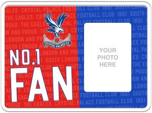 Crystal Palace Embossed Metal No 1 Fan Photo Frame Sign