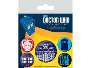 Doctor Who Exterminate Badge Pack