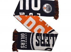 Edmonton Oilers 2020 Word Mark Big Logo NHL Scarf Navy Orange White