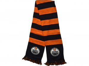 Edmonton Oilers NFL Bar Scarf Navy Orange