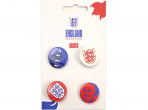 England Four Pack Button Badges