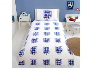 England Be Bold Single Crest Duvet and Pillow Case Set