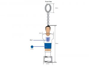 England FA Foosball Bottle Opener Keyring