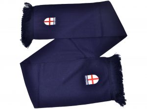 England Generic St Georges Luxury Fine Knit Scarf Navy