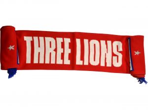 England FA Three Lions Jacquard Knit Scarf Red