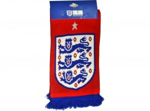 England FA Three Lions Jacquard Knit Scarf Red