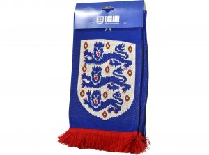 England FA Three Lions Jacquard Knit Scarf Royal