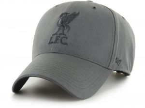 Liverpool 47 Brand MVP Baseball Cap Liverbird Crest Cap Charcoal Black