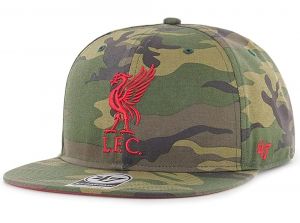 Liverpool 47 Brand Captain Baseball Cap Snapback Liverpool Crest Camo